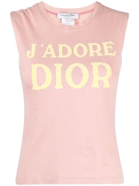 dior white tank top|pre owned christian dior tops.